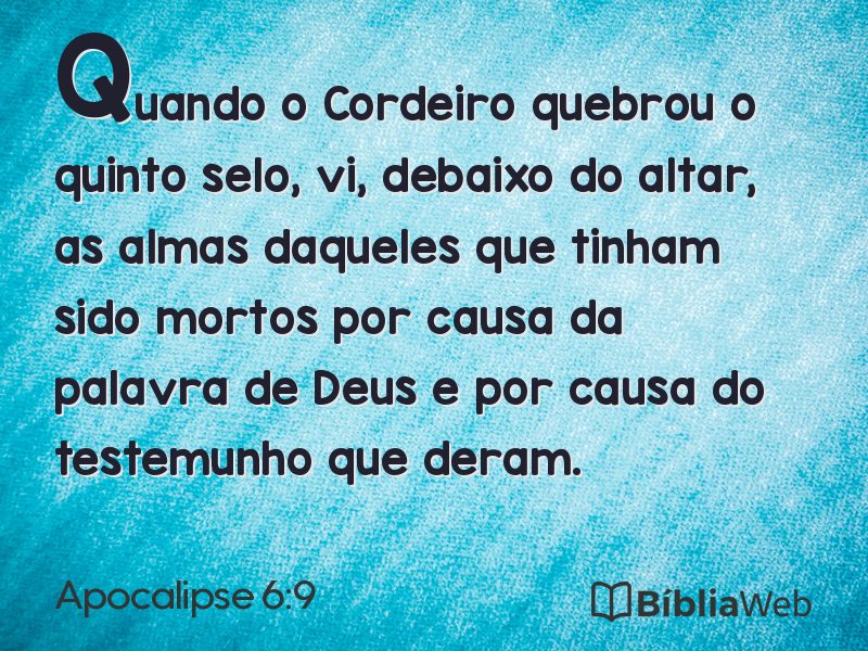 Apocalipse 6:9 em imagem para compartilhar