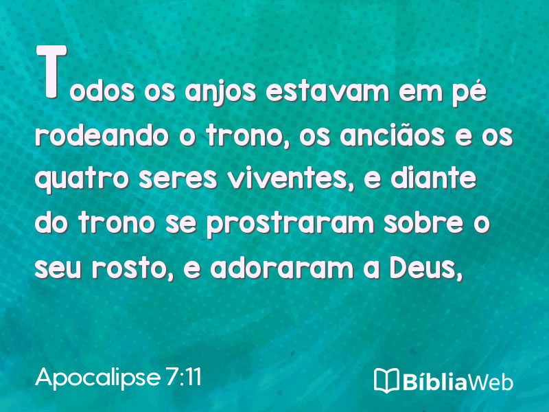 Apocalipse 7:11 em imagem para compartilhar