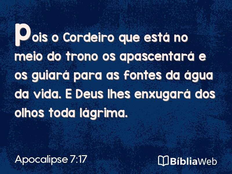 Apocalipse 7:17 em imagem para compartilhar