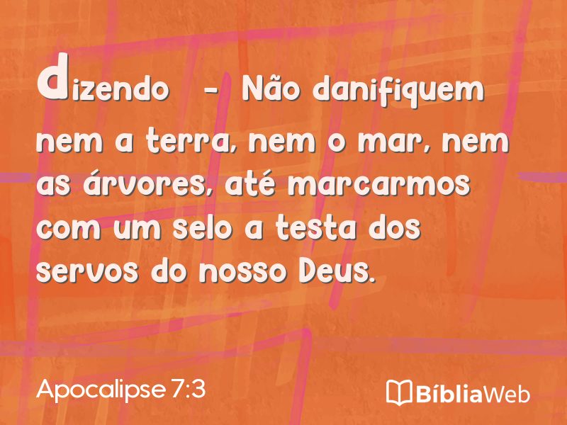 Apocalipse 7:3 em imagem para compartilhar