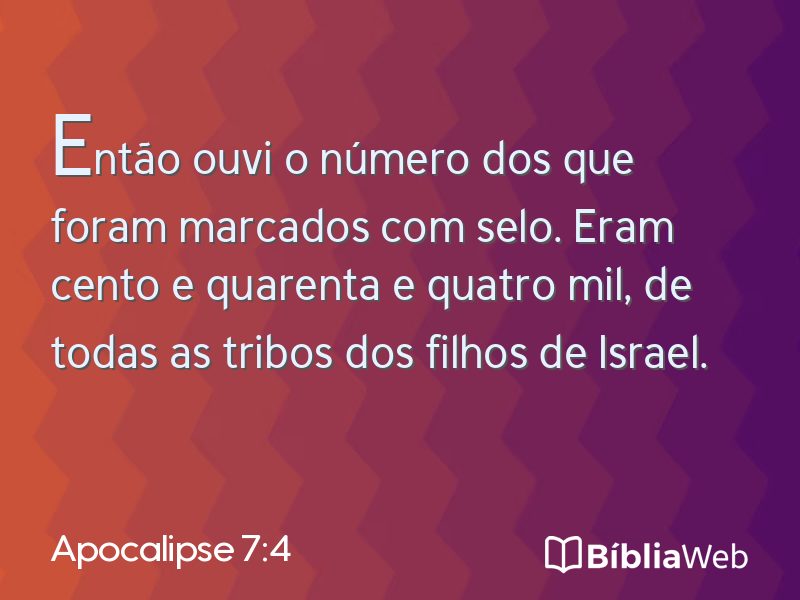 Apocalipse 7:4 em imagem para compartilhar