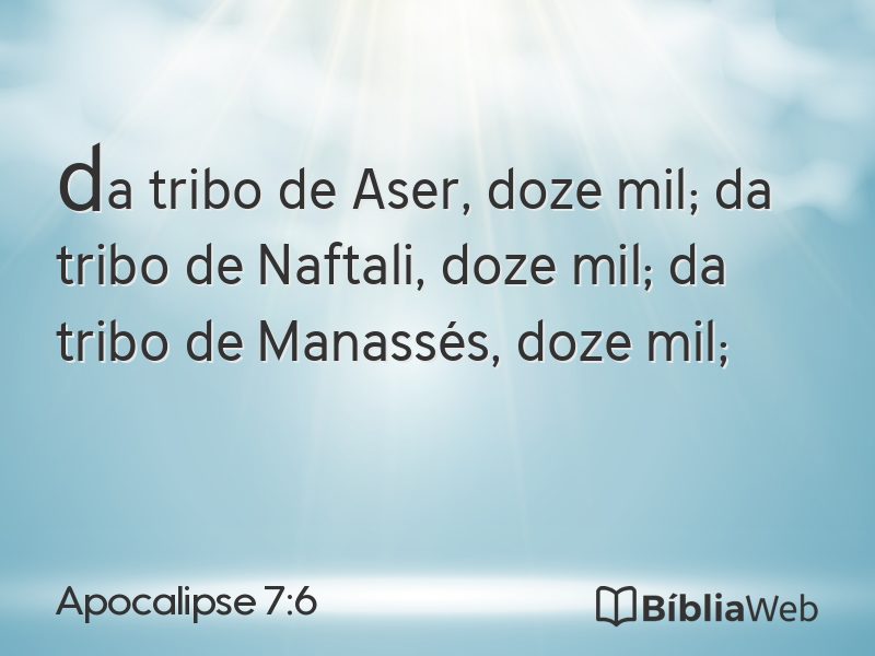 Apocalipse 7:6 em imagem para compartilhar