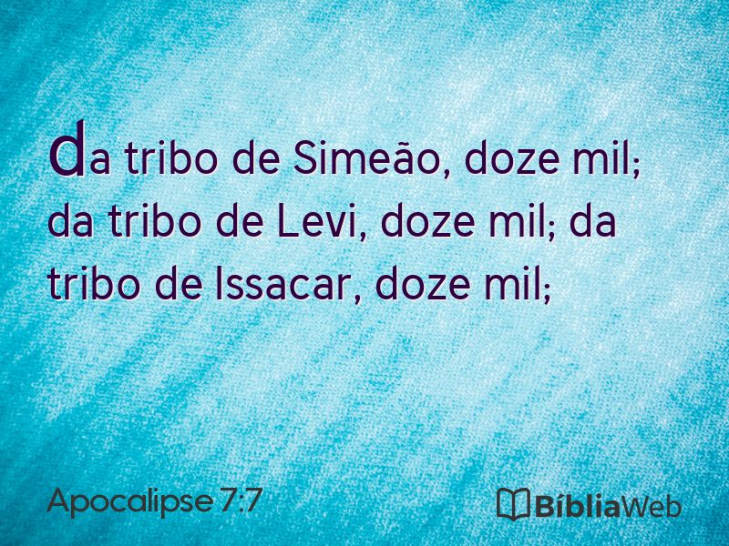 Apocalipse 7:7 em imagem para compartilhar