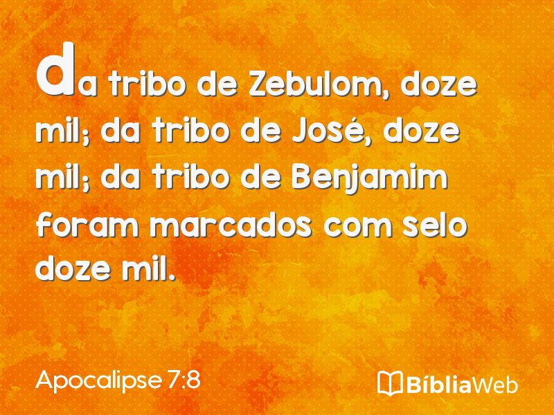 Apocalipse 7:8 em imagem para compartilhar