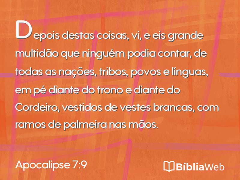 Apocalipse 7:9 em imagem para compartilhar