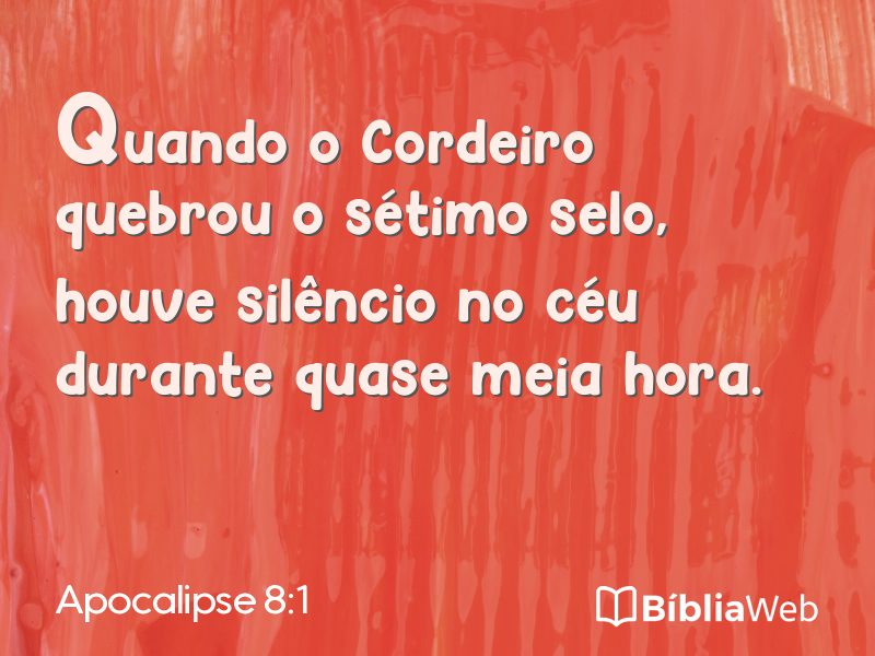 Apocalipse 8:1 em imagem para compartilhar