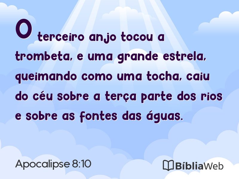 Apocalipse 8:10 em imagem para compartilhar