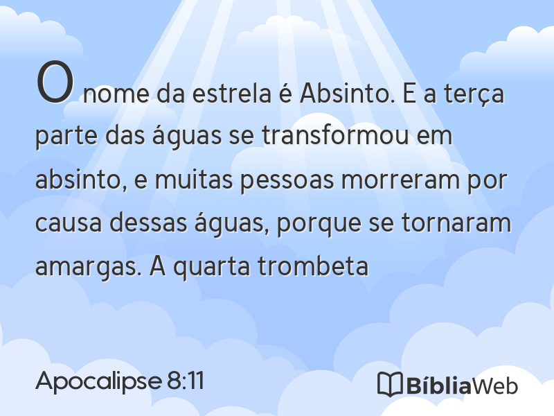 Apocalipse 8:11 em imagem para compartilhar