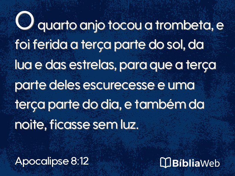 Apocalipse 8:12 em imagem para compartilhar