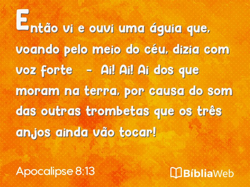 Apocalipse 8:13 em imagem para compartilhar