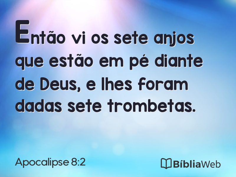 Apocalipse 8:2 em imagem para compartilhar
