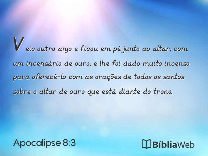 Apocalipse 8:3 em imagem para compartilhar