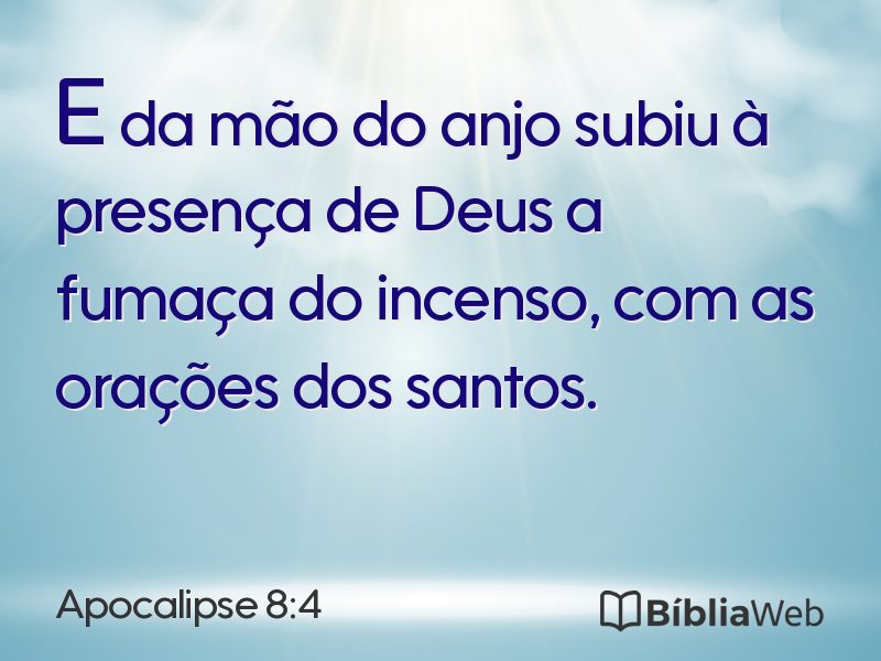 Apocalipse 8:4 em imagem para compartilhar