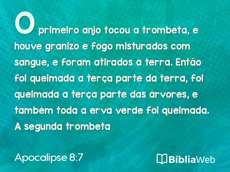 Apocalipse 8:7 em imagem para compartilhar
