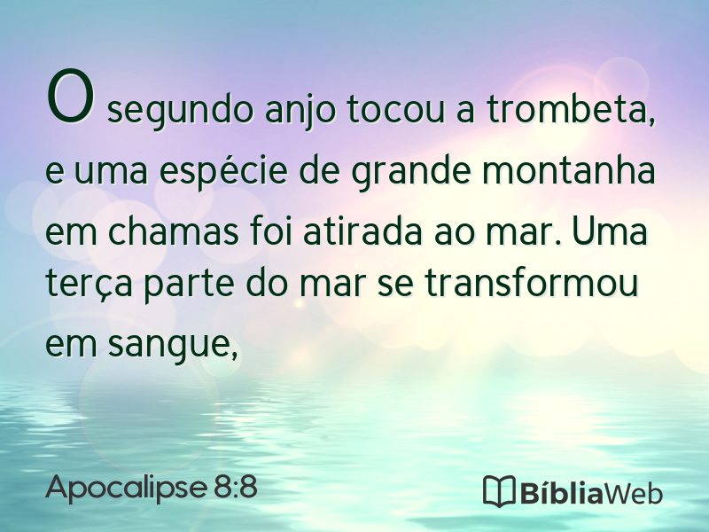 Apocalipse 8:8 em imagem para compartilhar