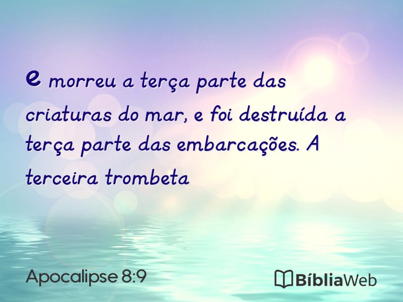 Apocalipse 8:9 em imagem para compartilhar