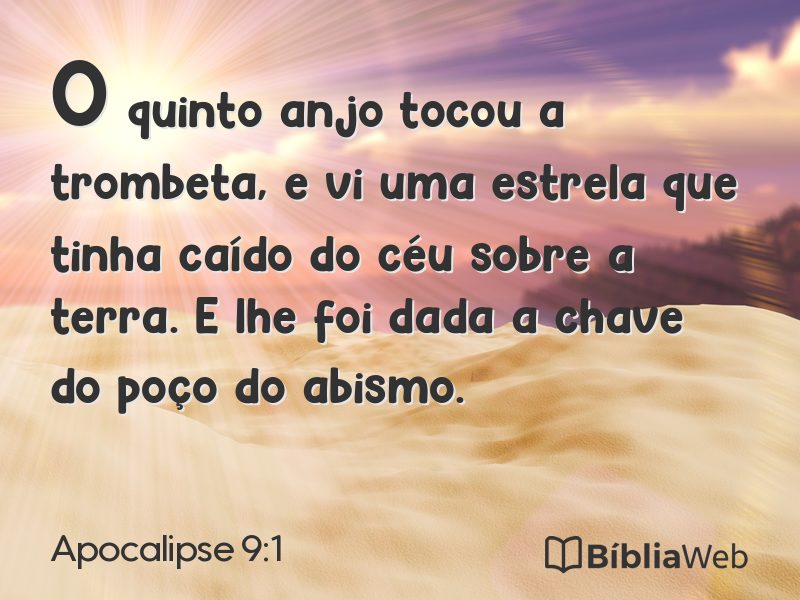 Apocalipse 9:1 em imagem para compartilhar