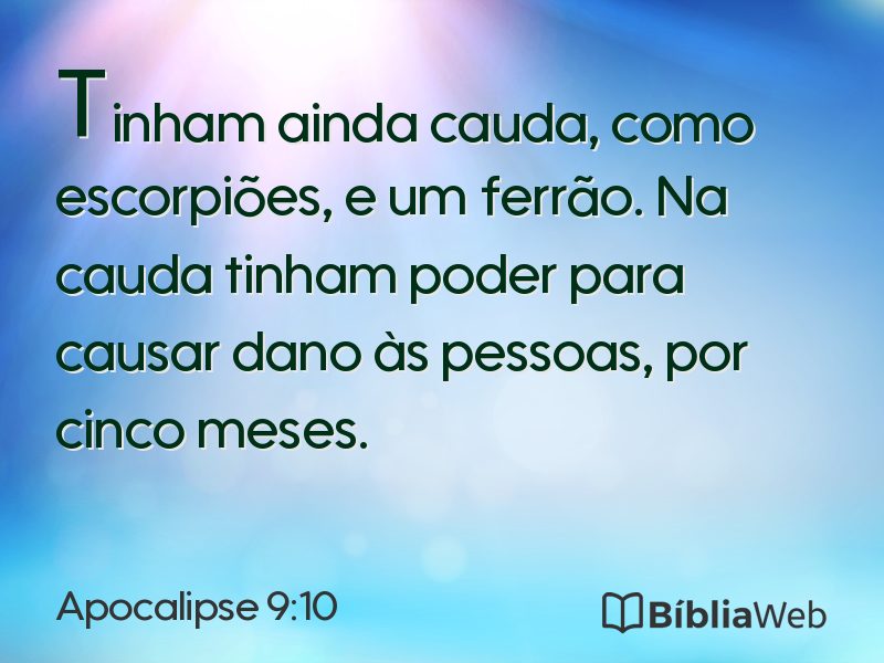 Apocalipse 9:10 em imagem para compartilhar