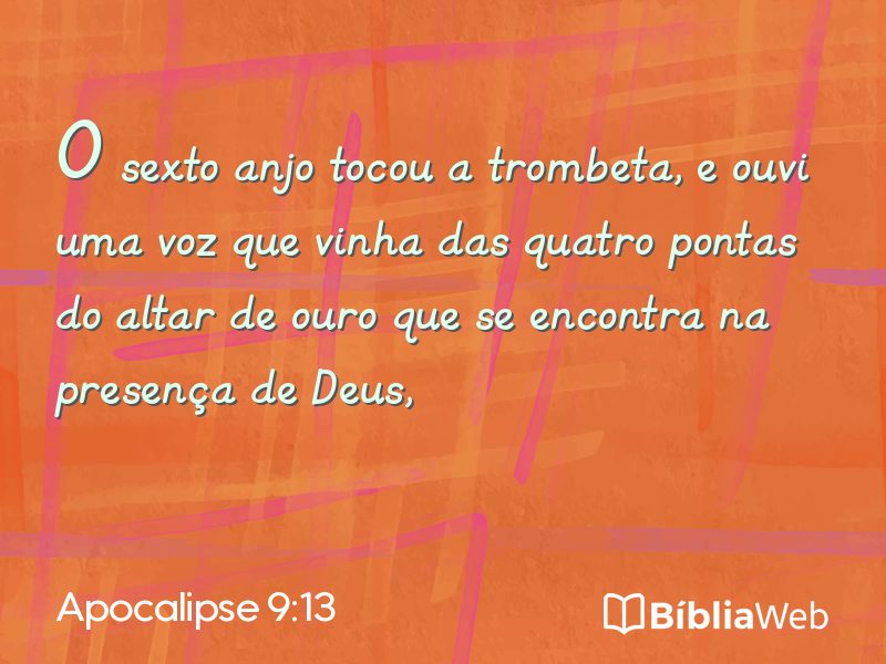 Apocalipse 9:13 em imagem para compartilhar