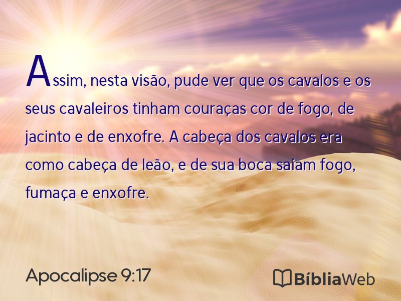 Apocalipse 9:17 em imagem para compartilhar