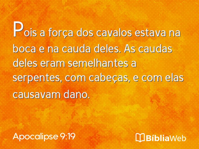 Apocalipse 9:19 em imagem para compartilhar
