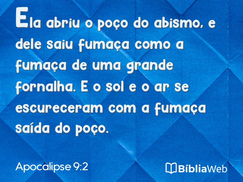 Apocalipse 9:2 em imagem para compartilhar