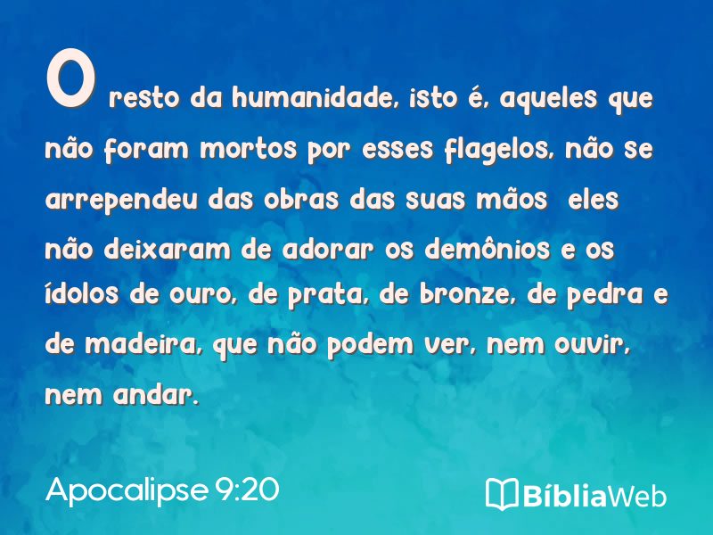 Apocalipse 9:20 em imagem para compartilhar
