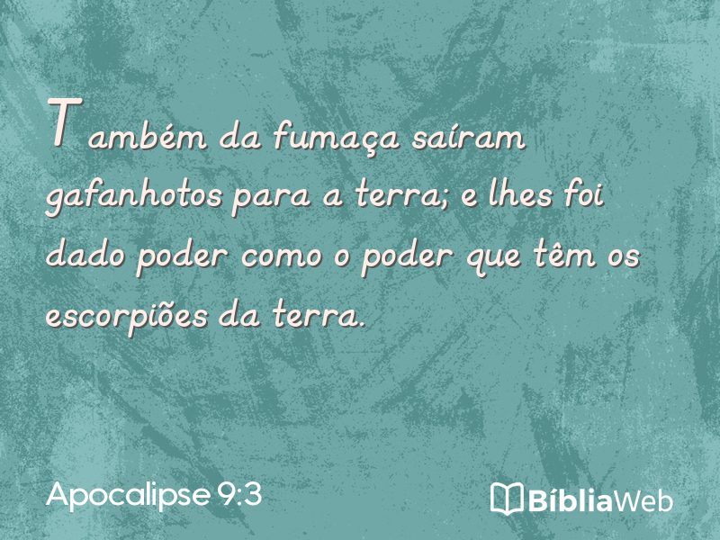 Apocalipse 9:3 em imagem para compartilhar