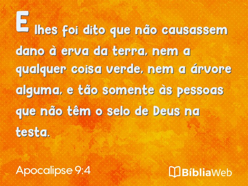 Apocalipse 9:4 em imagem para compartilhar