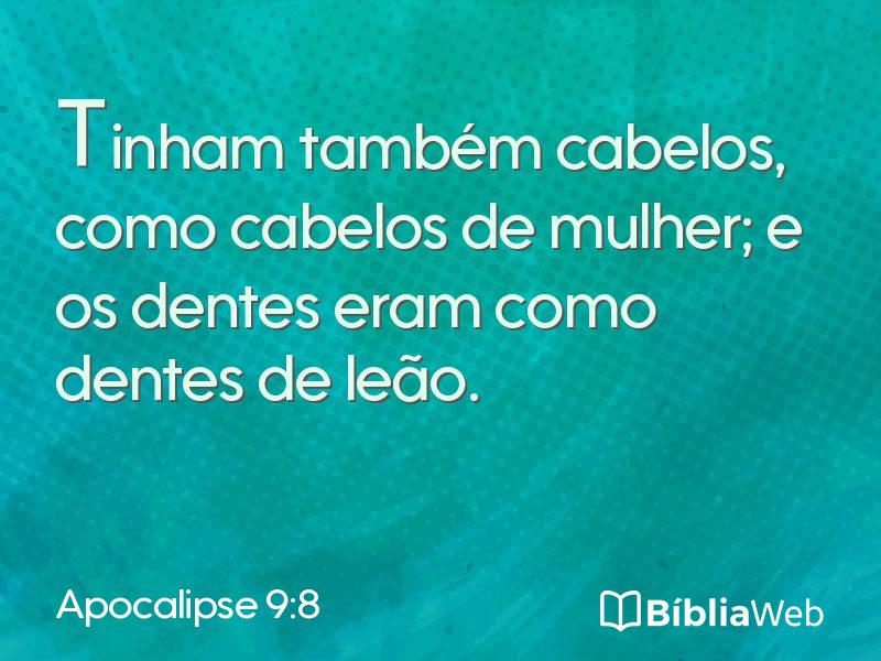 Apocalipse 9:8 em imagem para compartilhar