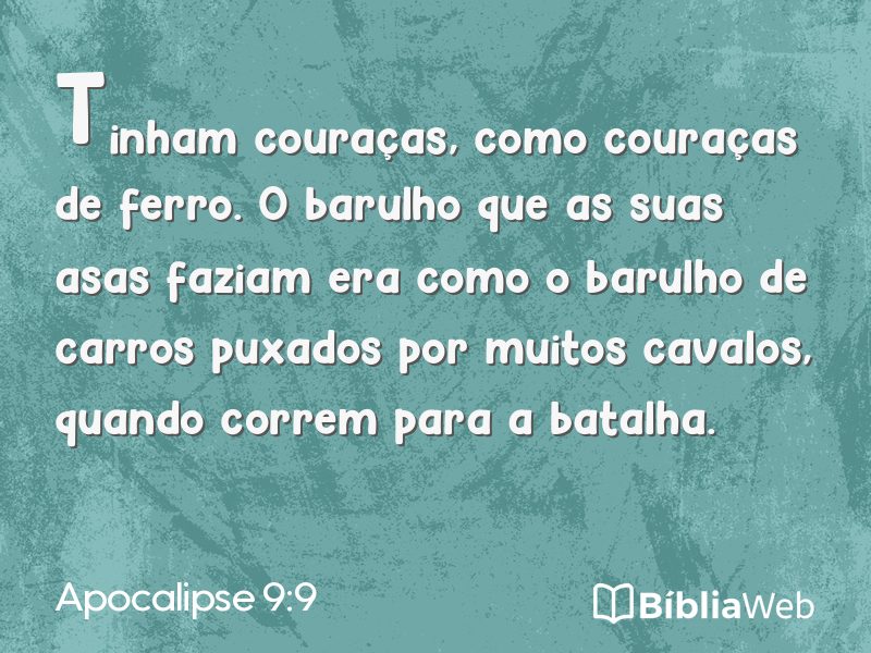 Apocalipse 9:9 em imagem para compartilhar