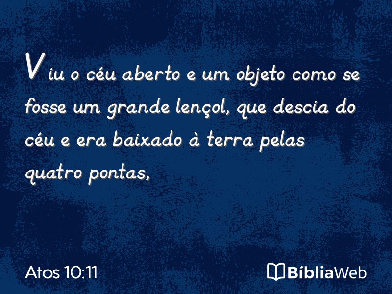Atos 10:11 em imagem para compartilhar