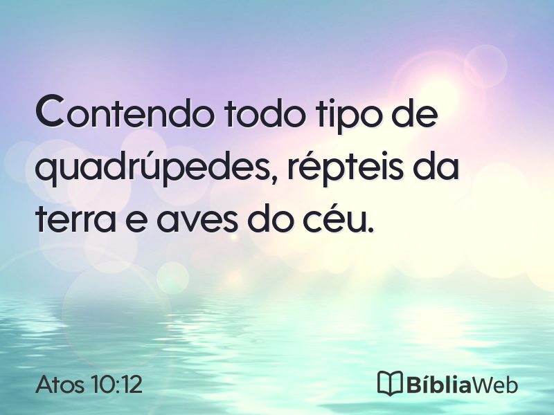 Atos 10:12 em imagem para compartilhar
