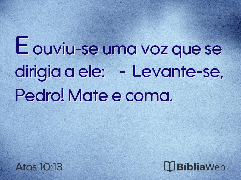 Atos 10:13 em imagem para compartilhar