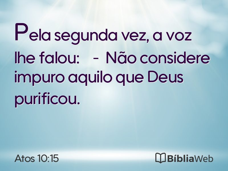 Atos 10:15 em imagem para compartilhar