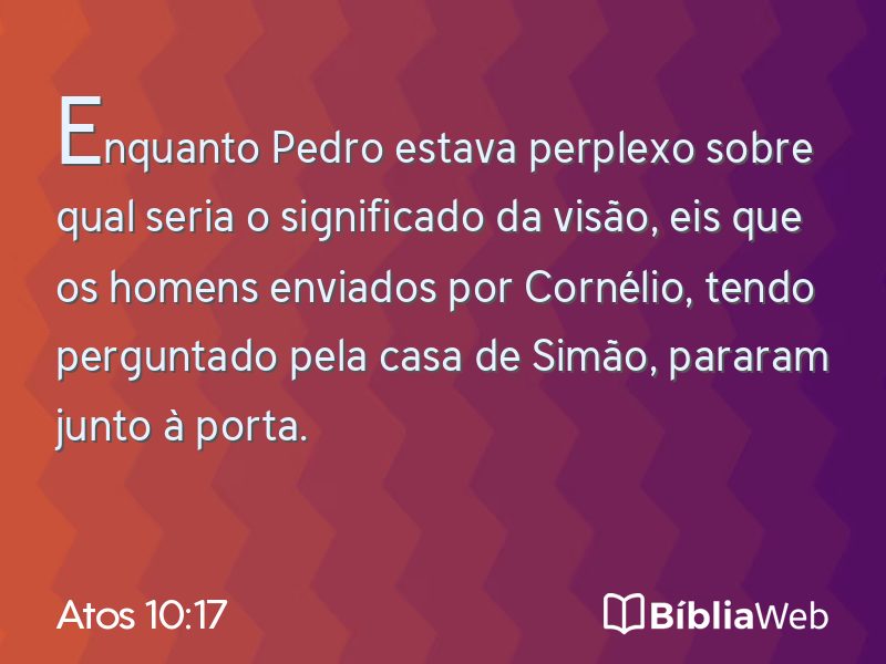 Atos 10:17 em imagem para compartilhar