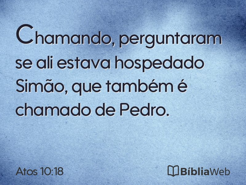 Atos 10:18 em imagem para compartilhar