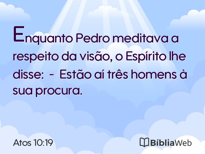 Atos 10:19 em imagem para compartilhar