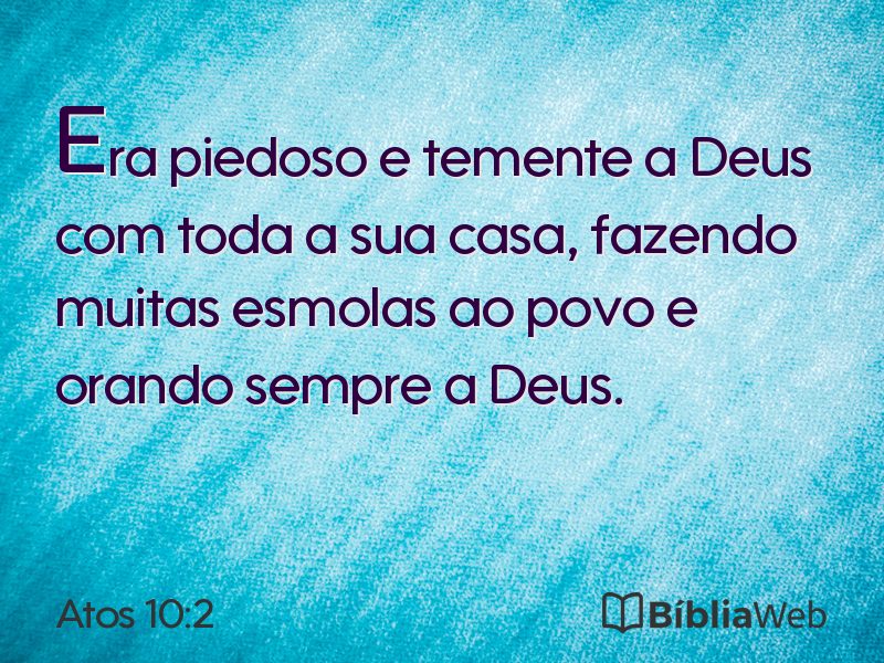 Atos 10:2 em imagem para compartilhar
