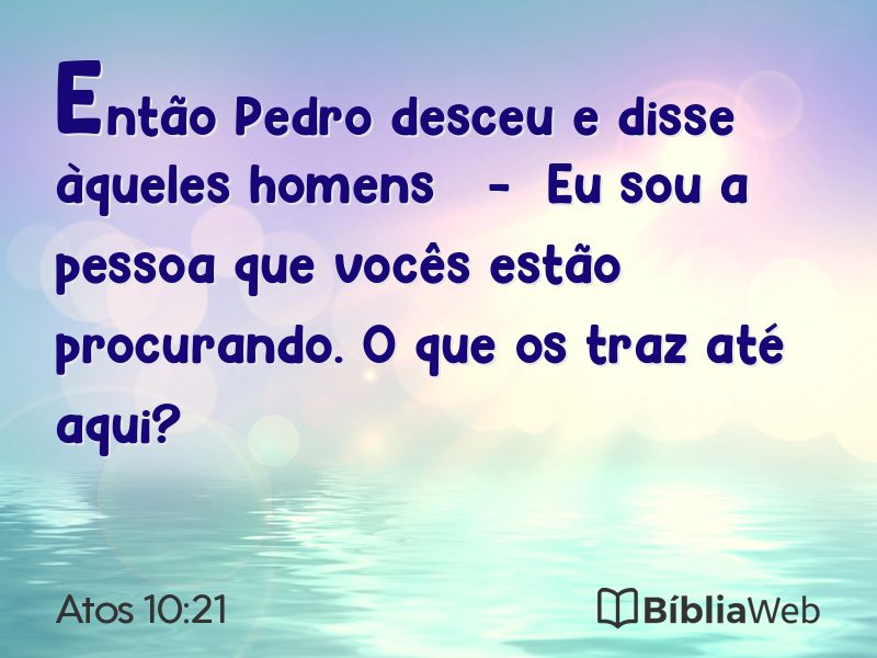Atos 10:21 em imagem para compartilhar