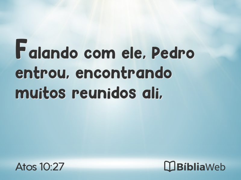 Atos 10:27 em imagem para compartilhar