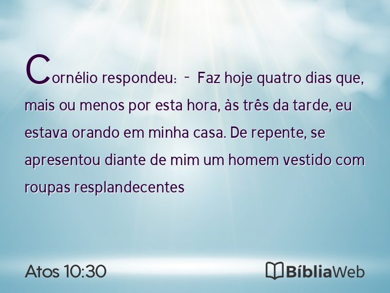 Atos 10:30 em imagem para compartilhar