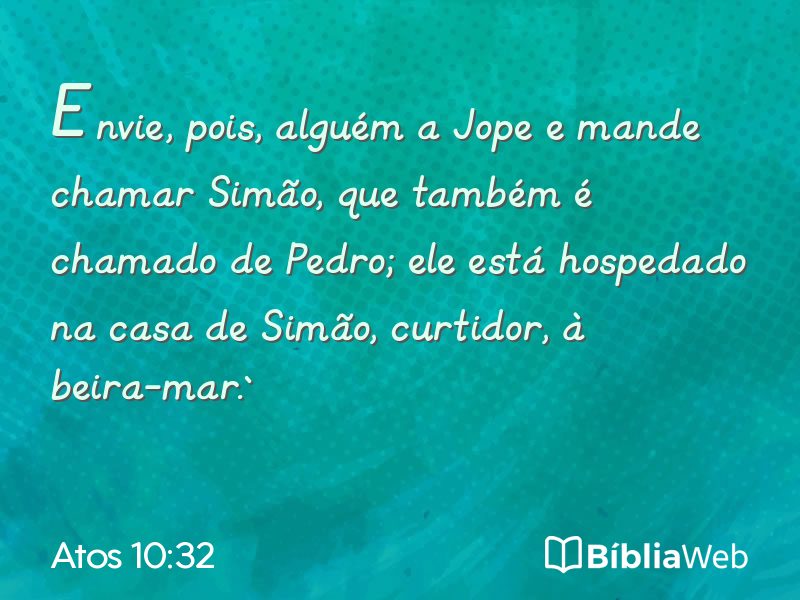 Atos 10:32 em imagem para compartilhar