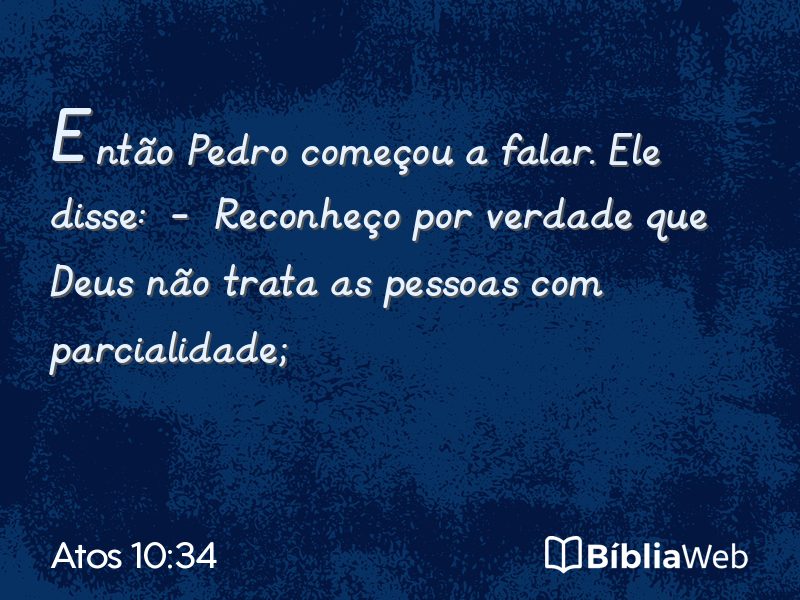 Atos 10:34 em imagem para compartilhar