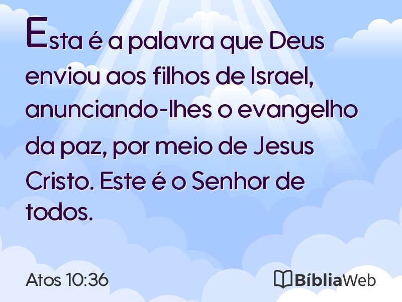 Atos 10:36 em imagem para compartilhar