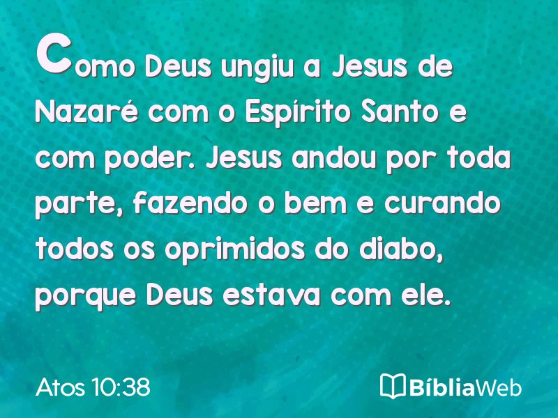 Atos 10:38 em imagem para compartilhar