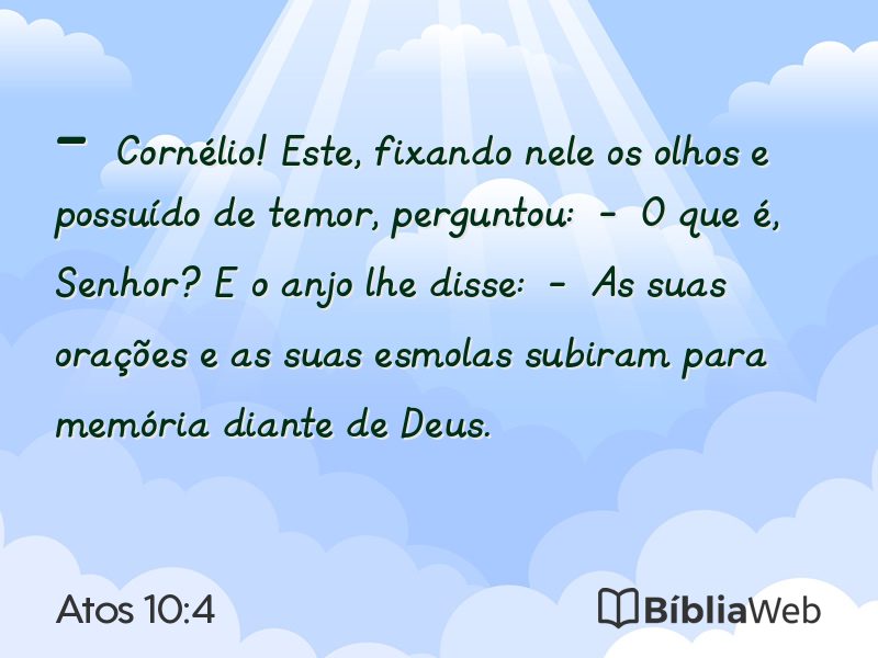 Atos 10:4 em imagem para compartilhar