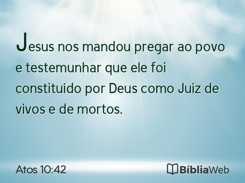 Atos 10:42 em imagem para compartilhar