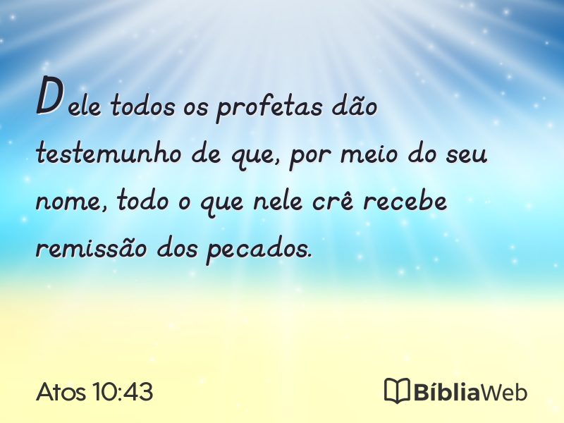 Atos 10:43 em imagem para compartilhar