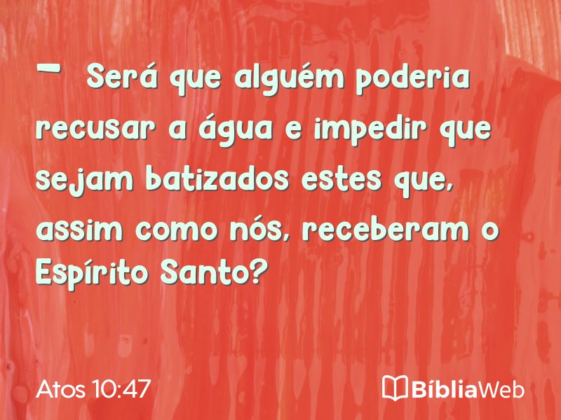 Atos 10:47 em imagem para compartilhar